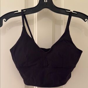 lululemon Women's Black Bra/Cropped Tank - Size 4